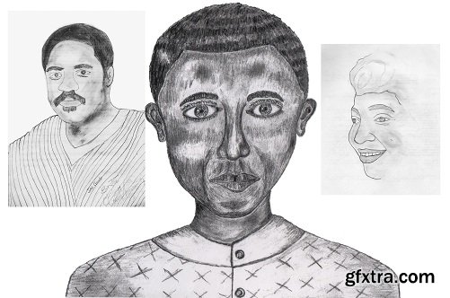 Draw Your First Imaginary Human Portraits without expensive materials.