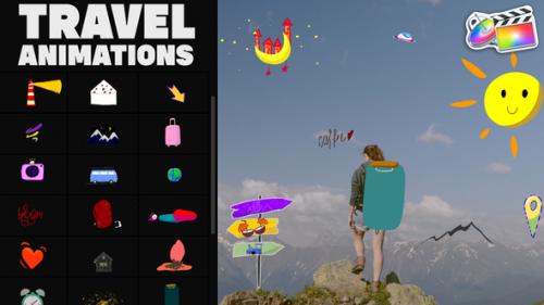 Videohive - Travel Stickers for FCPX - 37725103 - 37725103
