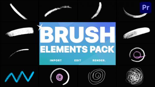 Videohive - Brush Elements | Premiere Pro - 37917328 - 37917328
