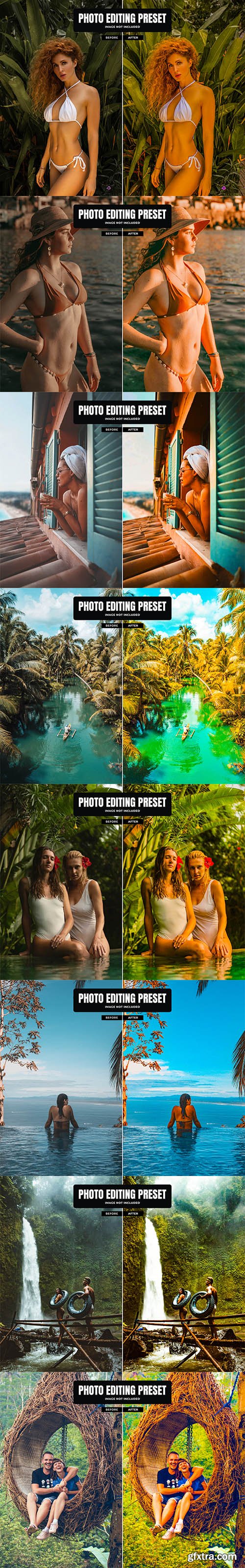 Tropical summer photo editing colorful travel photo editing