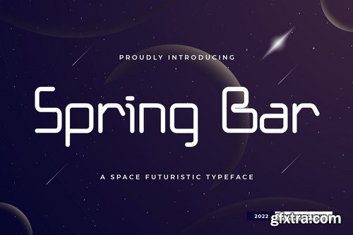 Spring Bar - A Space Futuristic Typeface