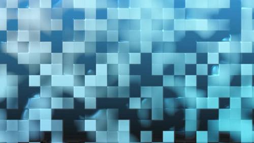 Videohive - Simple Blue Color Mosaic Background Animation in - 37968242 - 37968242
