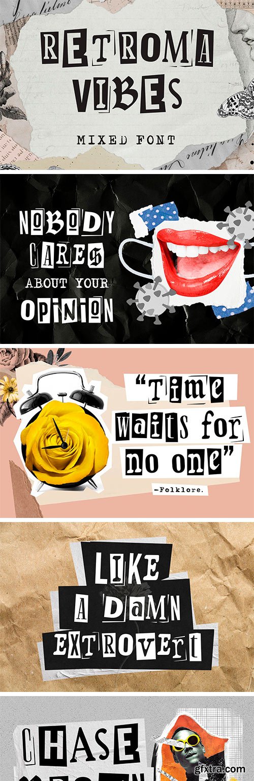 Retroma Vibes - Mixed Font Retroma Vibes - Mixed Font