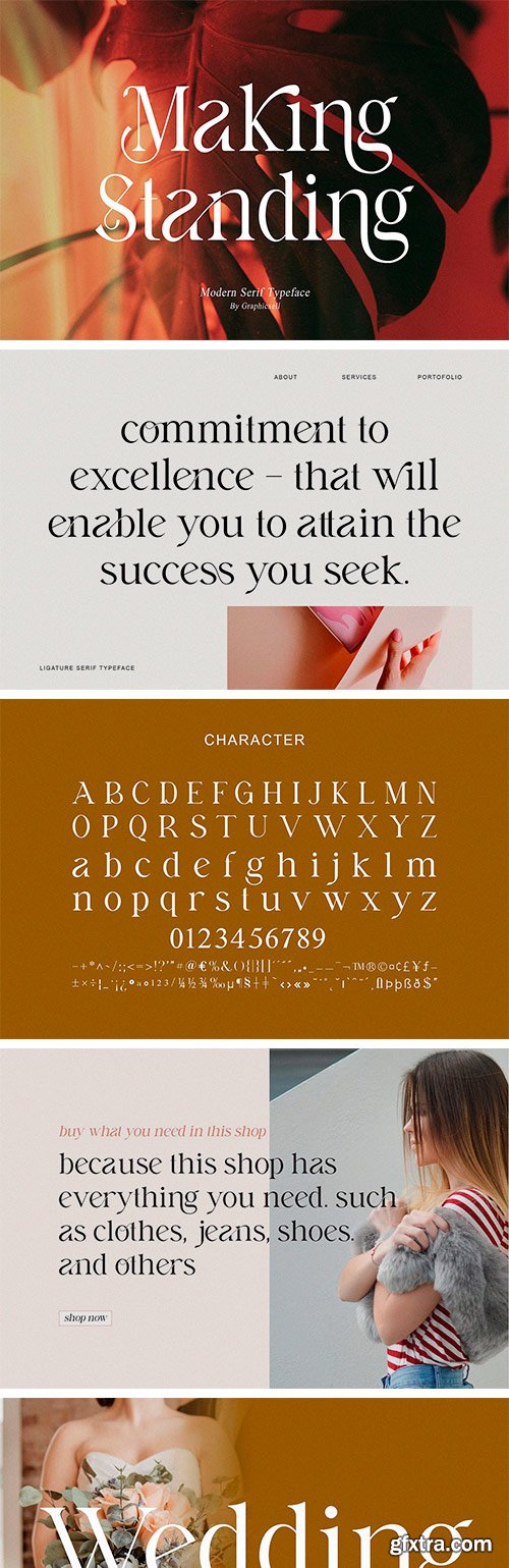 Making Standing - Ligature Typeface Making Standing - Ligature Typeface