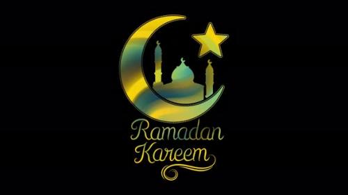 Videohive - Ramadan karim background. Mosque and the moon, mubarak muslim eid ramdan. - 37944506 - 37944506