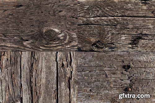 18 Weathered Wood Textures / Backgrounds