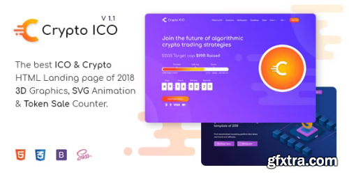 ThemeForest - Crypto ICO - Cryptocurrency Website Landing Page HTML Template v1.2