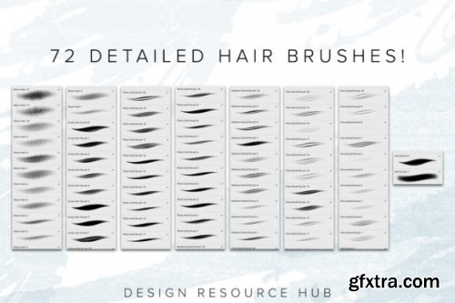 Procreate Hair Brush Set