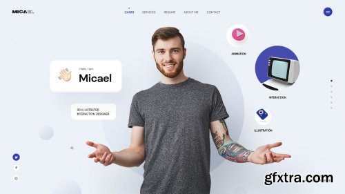 Mikael - Freelancer Portfolio PSD Template