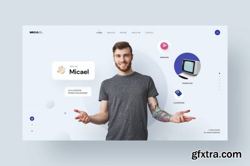 Mikael - Freelancer Portfolio PSD Template