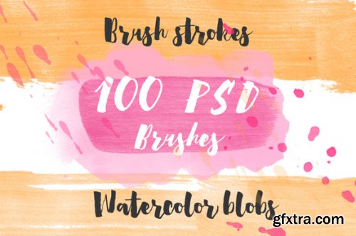 100 Brushes Handdrawn brushes for PSD