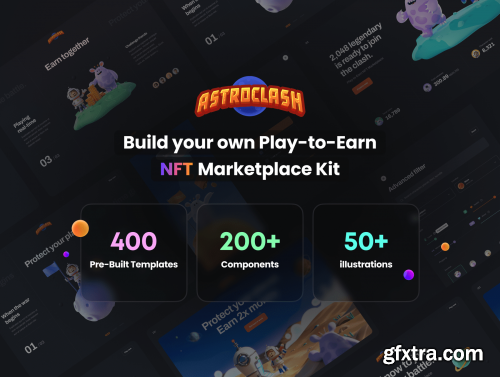 AstroClash: Play-to-Earn NFT Marketplace Kit 