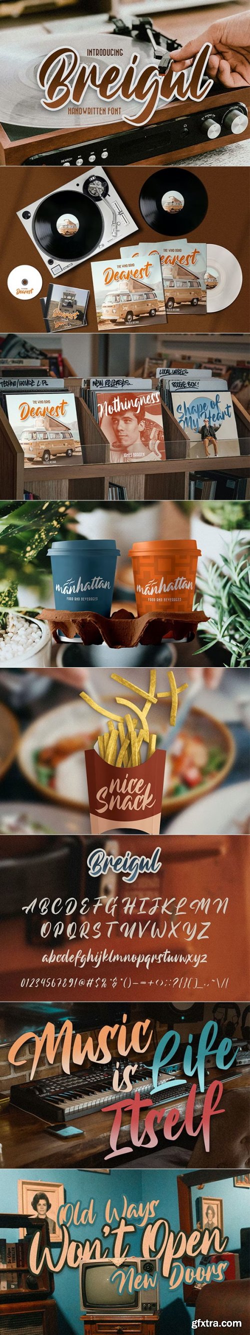  Breigul Handwritten Font 