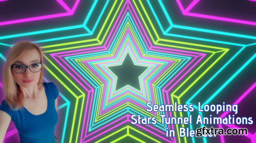  Seamless Looping Stars Tunnel Animations in Blender