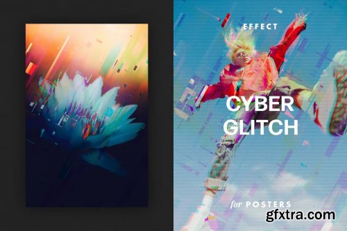 Cyber Glitch Effect for Posters