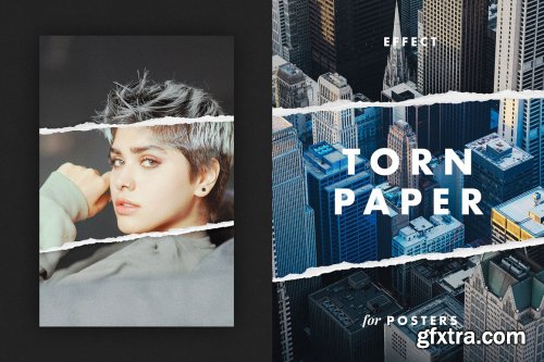 CreativeMarket - Torn Paper Effect for Posters 7214359