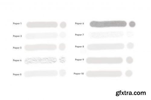 10 Paper Texture Brushes Procreate