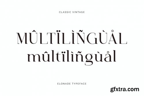 Elonade - Classic Vintage Serif Display Font