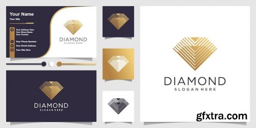 Diamond logo design with creative modern and elegant concept