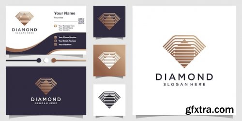 Diamond logo design with creative modern and elegant concept