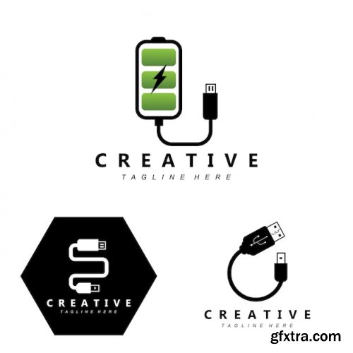 Charging logo vector icon