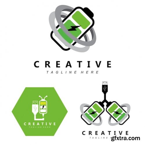 Charging logo vector icon