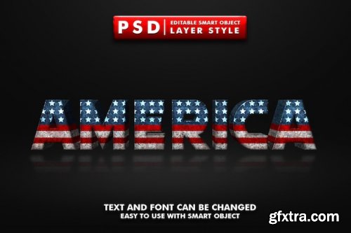 America 3d text effects