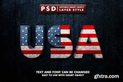 America 3d text effects