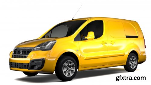 Cgtrader - Peugeot Partner Van L2 Electric 2017 3D Model