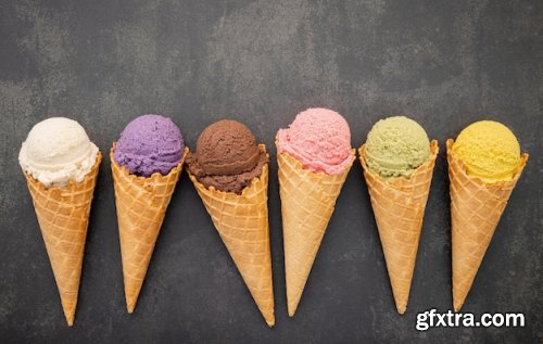 Various of ice cream flavor