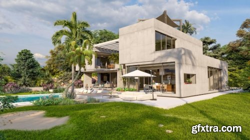 3d rendering House & Villa