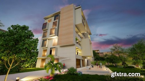 3d rendering of a modern upscale residential buildings