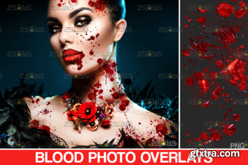 Blood Splatter Photoshop Overlay V7