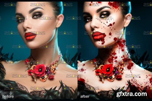 Blood Splatter Photoshop Overlay V7