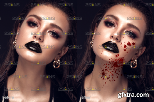 Blood Splatter Photoshop Overlay V7