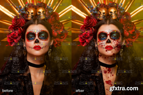 Blood Splatter Photoshop Overlay V7