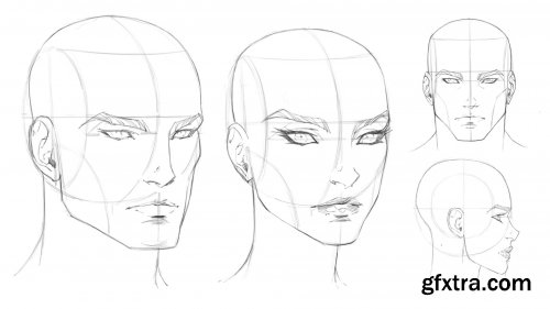  How To Draw Heads & Faces Workshop: Portrait, Profile & Three Quarter Views