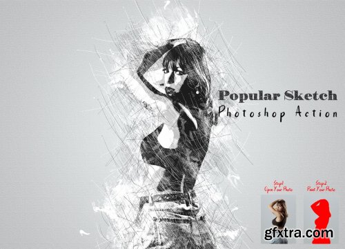 CreativeMarket - Popular Sketch Photoshop Action 7248230