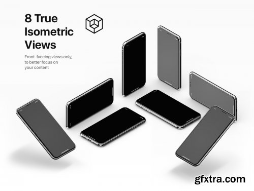 iPhone XS Isometric Mockup Kit