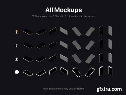 iPhone XS Isometric Mockup Kit