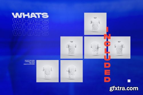 CreativeMarket - Sports T-Shirts Mockups Set 6872336