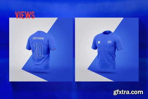 CreativeMarket - Sports T-Shirts Mockups Set 6872336