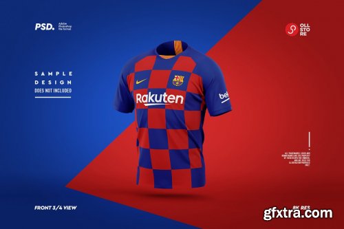 CreativeMarket - Sports T-Shirts Mockups Set 6872336