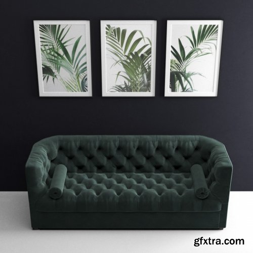 Green Velvet Chester Sofa And Frames