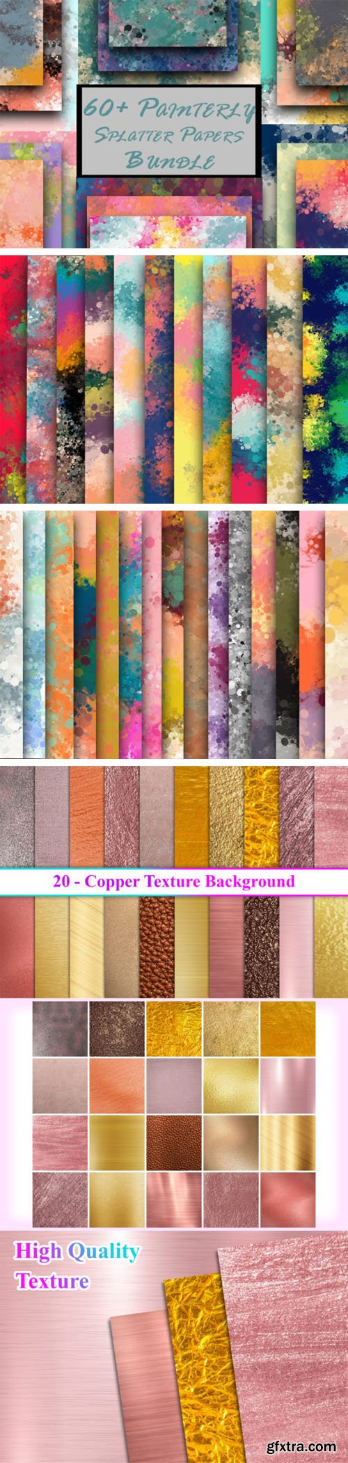4 Fantastic Textures Bundles - 60 Backgrounds