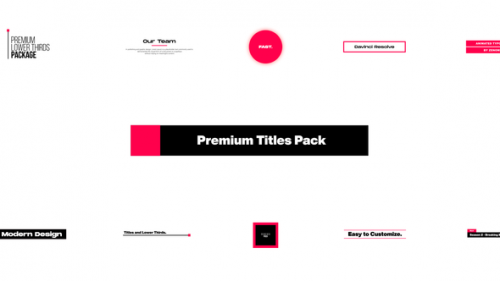 Videohive - Premium Titles Pack for Davinci Resolve - 38099720 - 38099720