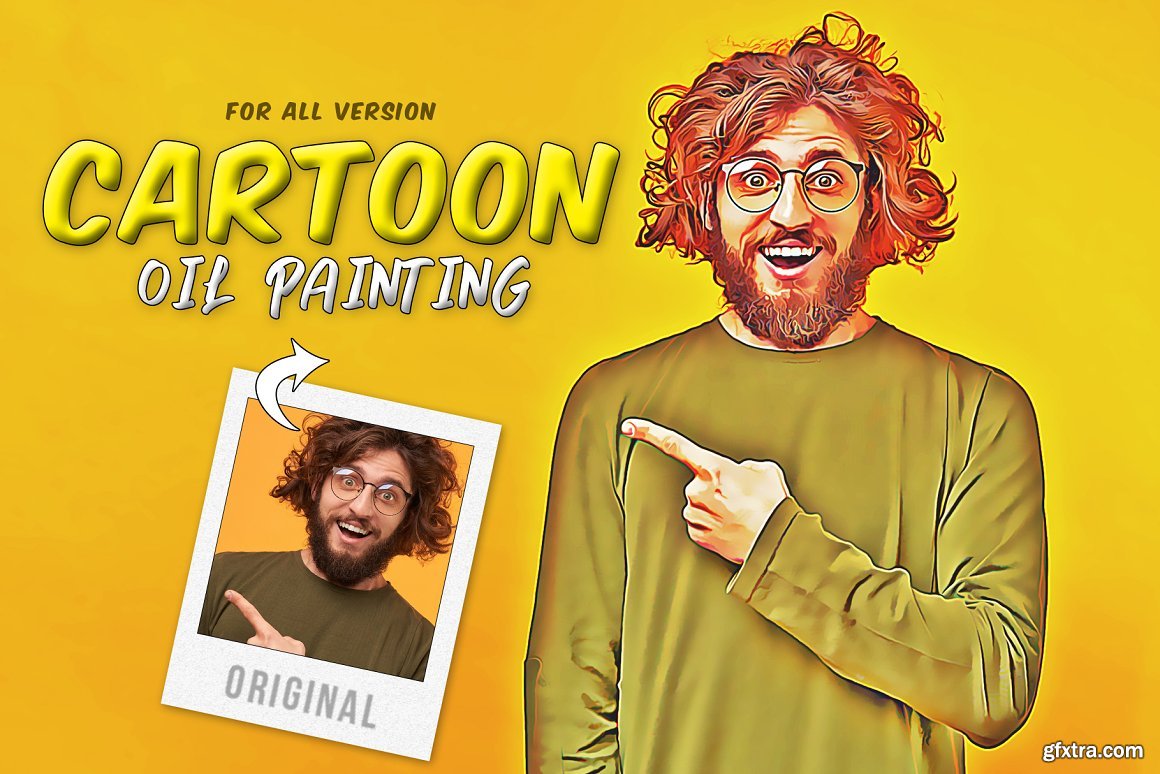 CreativeMarket - Cartoon Oil Painting 6649383 » GFxtra