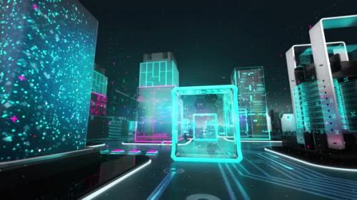 Videohive - Nft Metaverse with Digital Technology Hitech Concept - 38120817 - 38120817