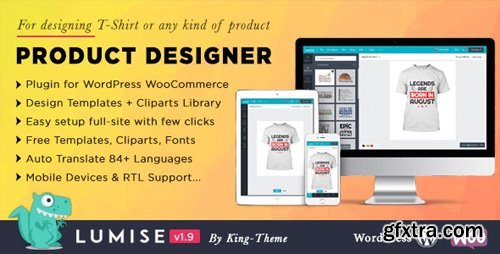 CodeCanyon - Product Designer for WooCommerce WordPress | Lumise v2.0.2 - 21222684