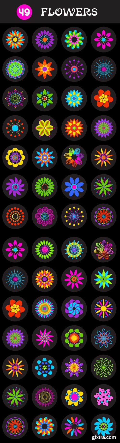 40+ Flowers Vector Templates Pack